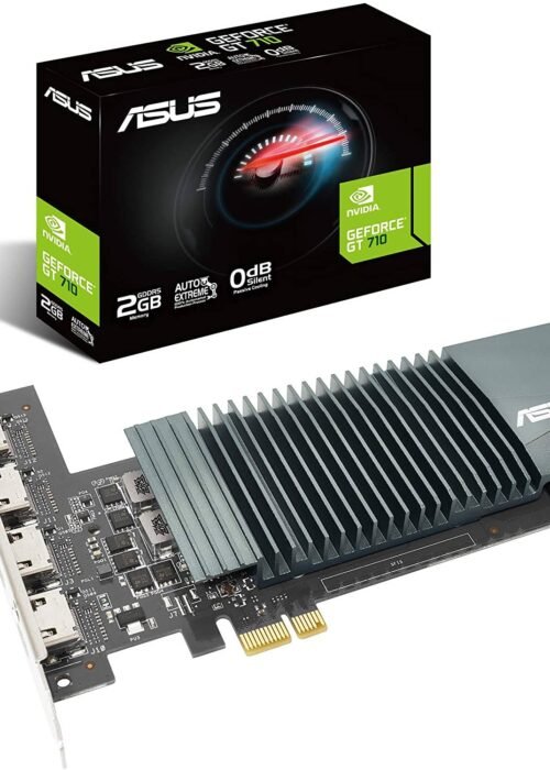 ASUS GeForce GT 710 2GB GDRR5 with 4 x HDMI ports and a single slot for silent multi-monitor productivity