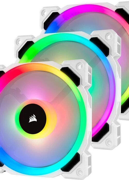 Corsair LL120 LL Series. 120 mm Dual Light Loop RGB LED. PWM. High Airflow Fan - White (Triple Pack with Lighting Node PRO)