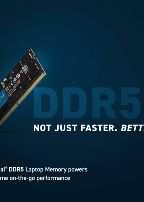 Crucial 8GB DDR5 4800MHz CL40 SODIMM Laptop Memory RAM - Black