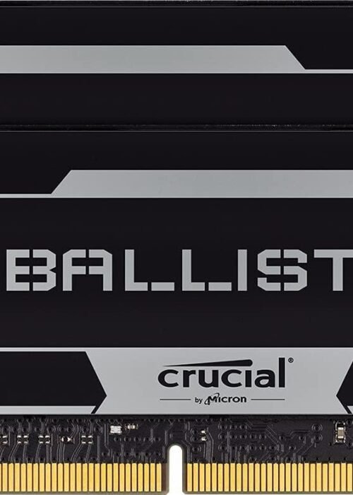 Crucial Ballistix 3200 MHz. DDR4. SODIMM. Laptop Gaming Memory Kit. 64GB (32GB x2). CL16. Black
