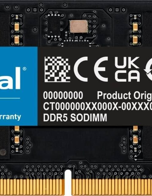 Crucial RAM 32GB DDR5 4800MHz CL40 Laptop Memory. Black