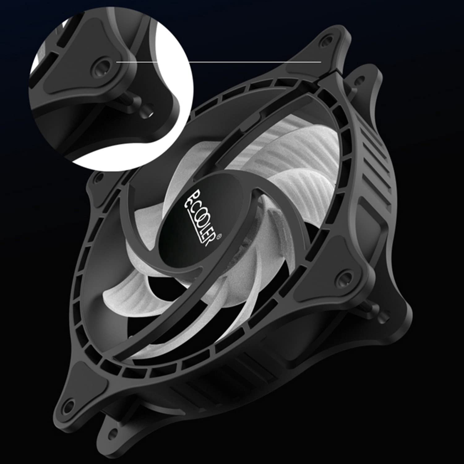 Newtech 12cm Computer Cooling Fan 120mm 3/4pin Silent Pc Case Single Led Glow Fans For Pc:圖片 2